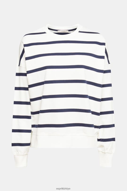 tişörtü ve kapüşonlular Esprit baskılı c yaka sweatshirt Beyaz kapalı kadınlar FPP26347