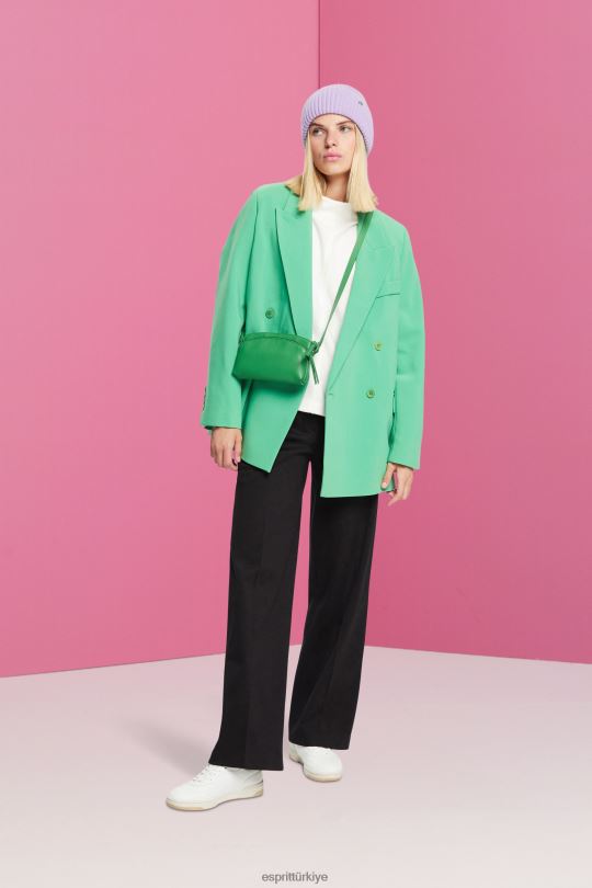 tişörtü ve kapüşonlular Esprit dik yaka sweatshirt, pamuk karışımlı Beyaz kapalı kadınlar FPP26446