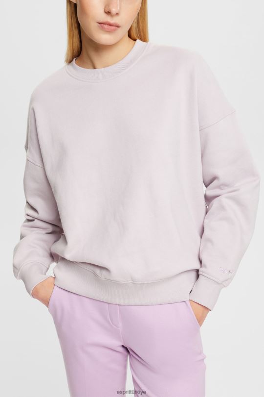tişörtü ve kapüşonlular Esprit rahat kesim kazak lavanta kadınlar FPP26525