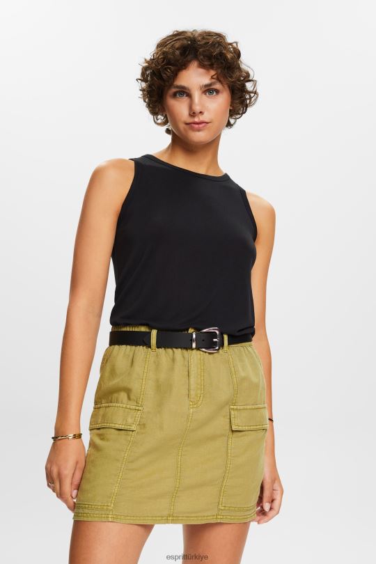 yelek Esprit viskon yelek üst siyah kadınlar FPP26260