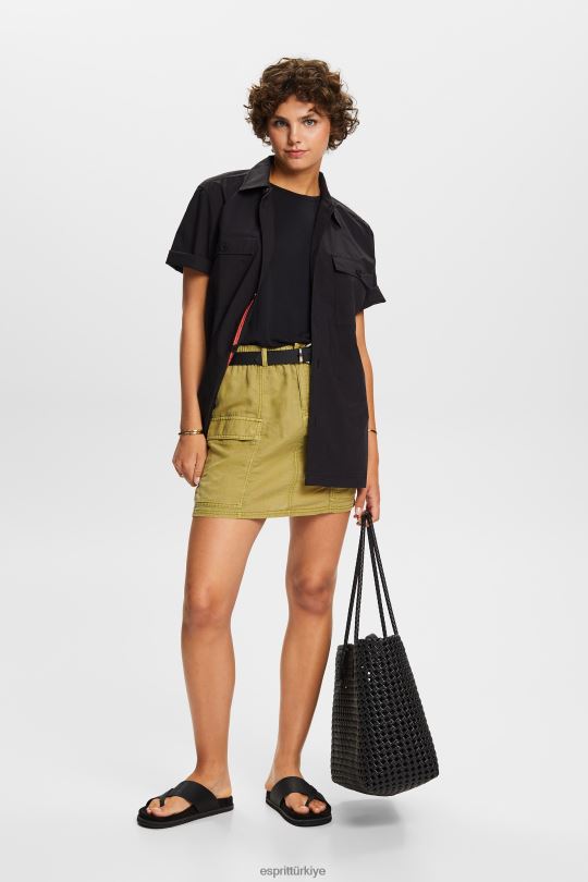 yelek Esprit viskon yelek üst siyah kadınlar FPP26260