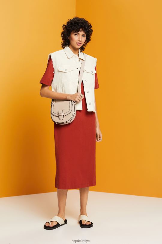 yelek Esprit yıpranmış denim yelek buz kadınlar FPP2662